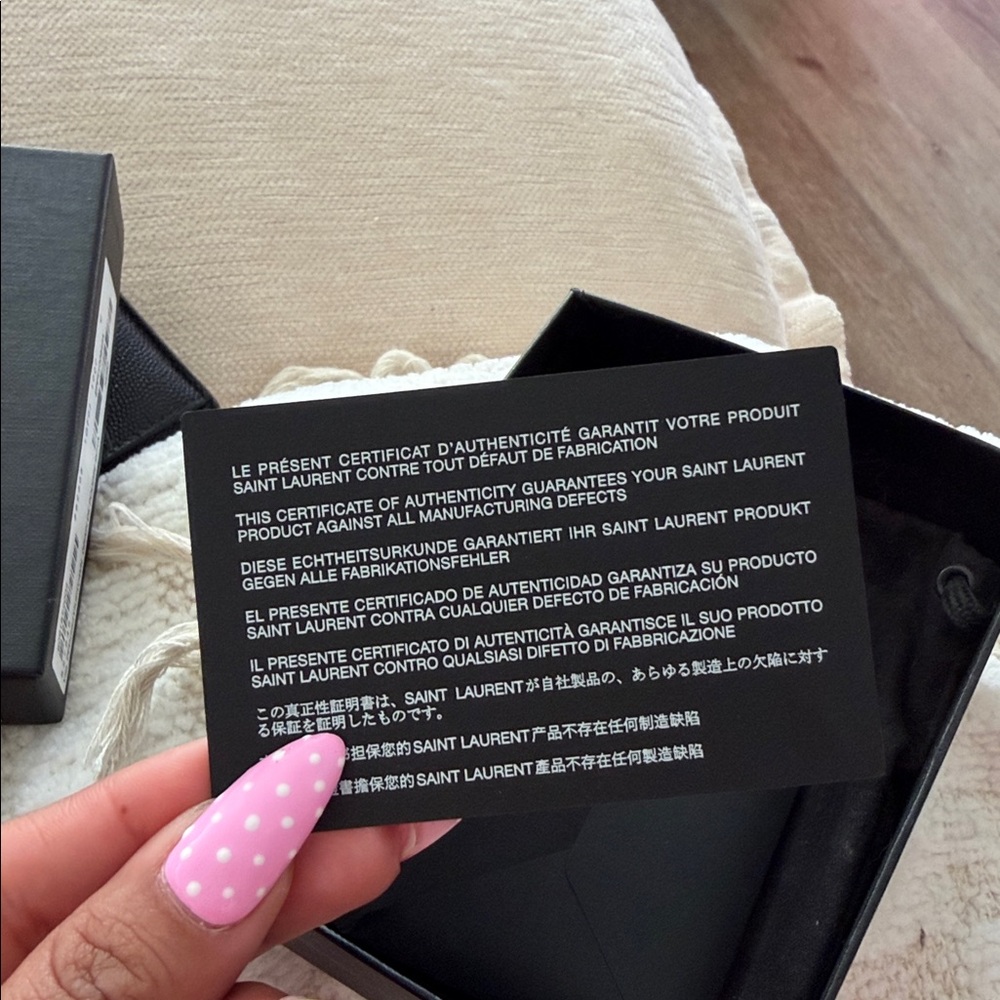 Saint Laurent Black and Gold Card Holder - Picture 4 of 7